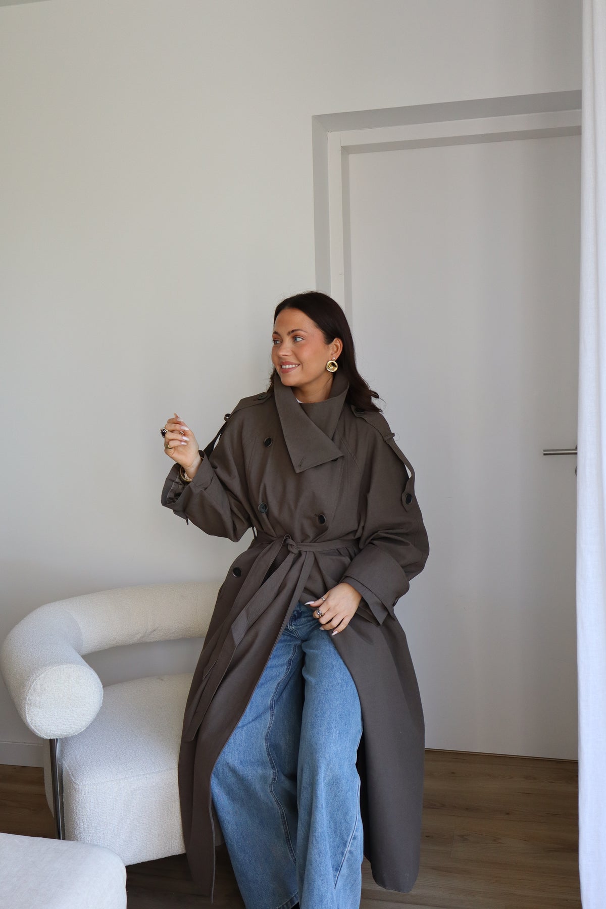 TRENCH LONG KAKI BASILE