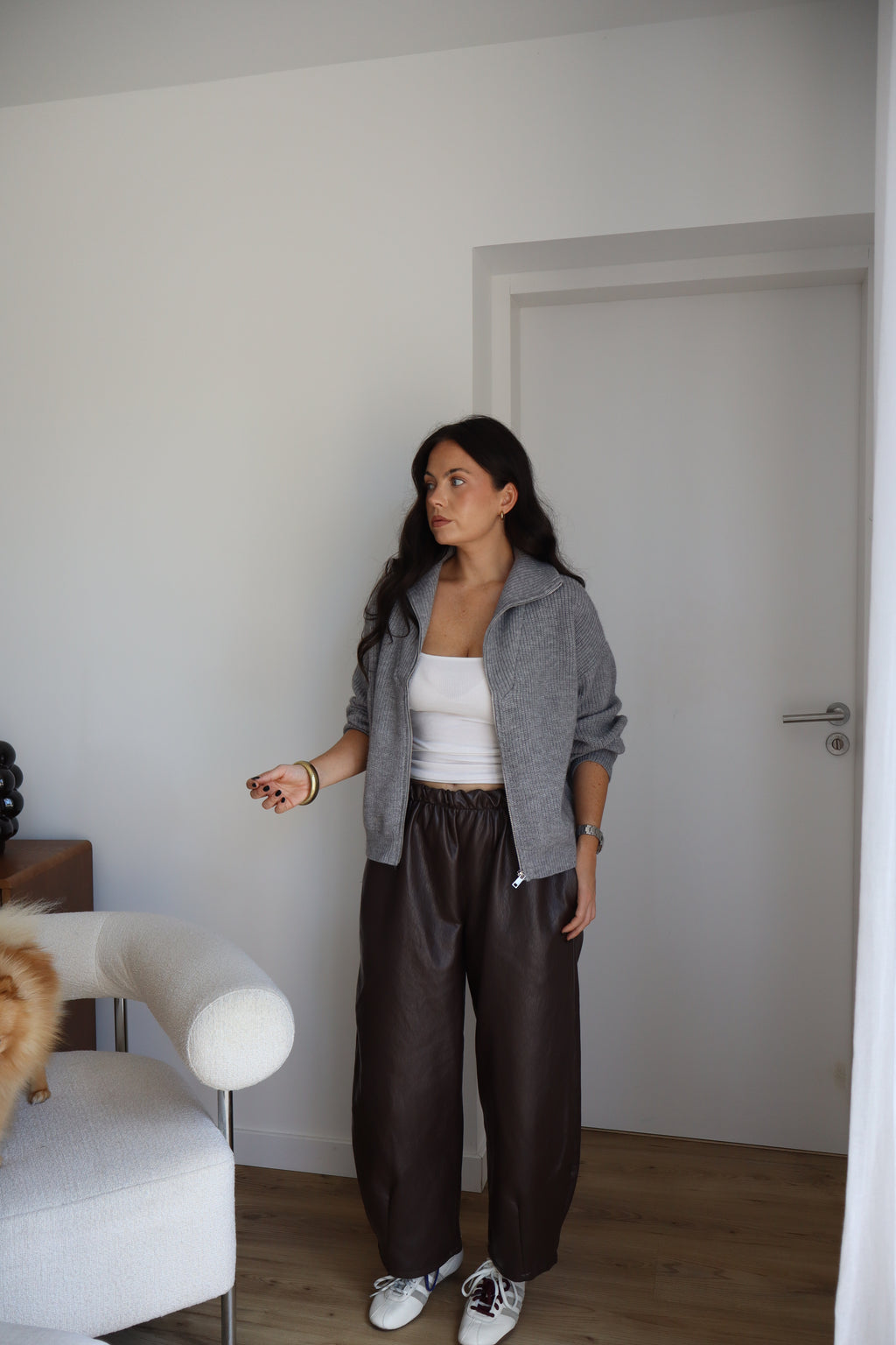 PANTALON SIMILI AZELIE CHOCO