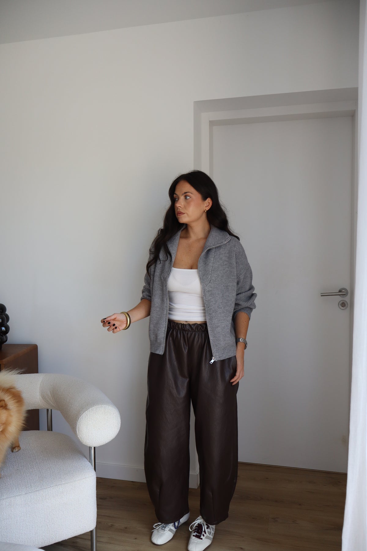 PANTALON SIMILI AZELIE CHOCO