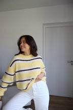 PULL RAYÉ JAUNE TALMA