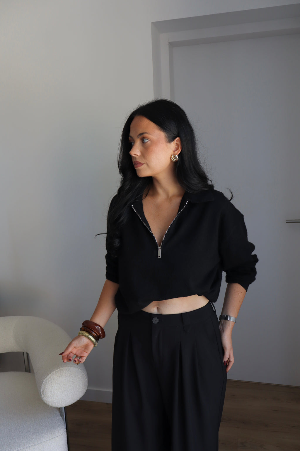 PULL ZIPPÉ GAB NOIR