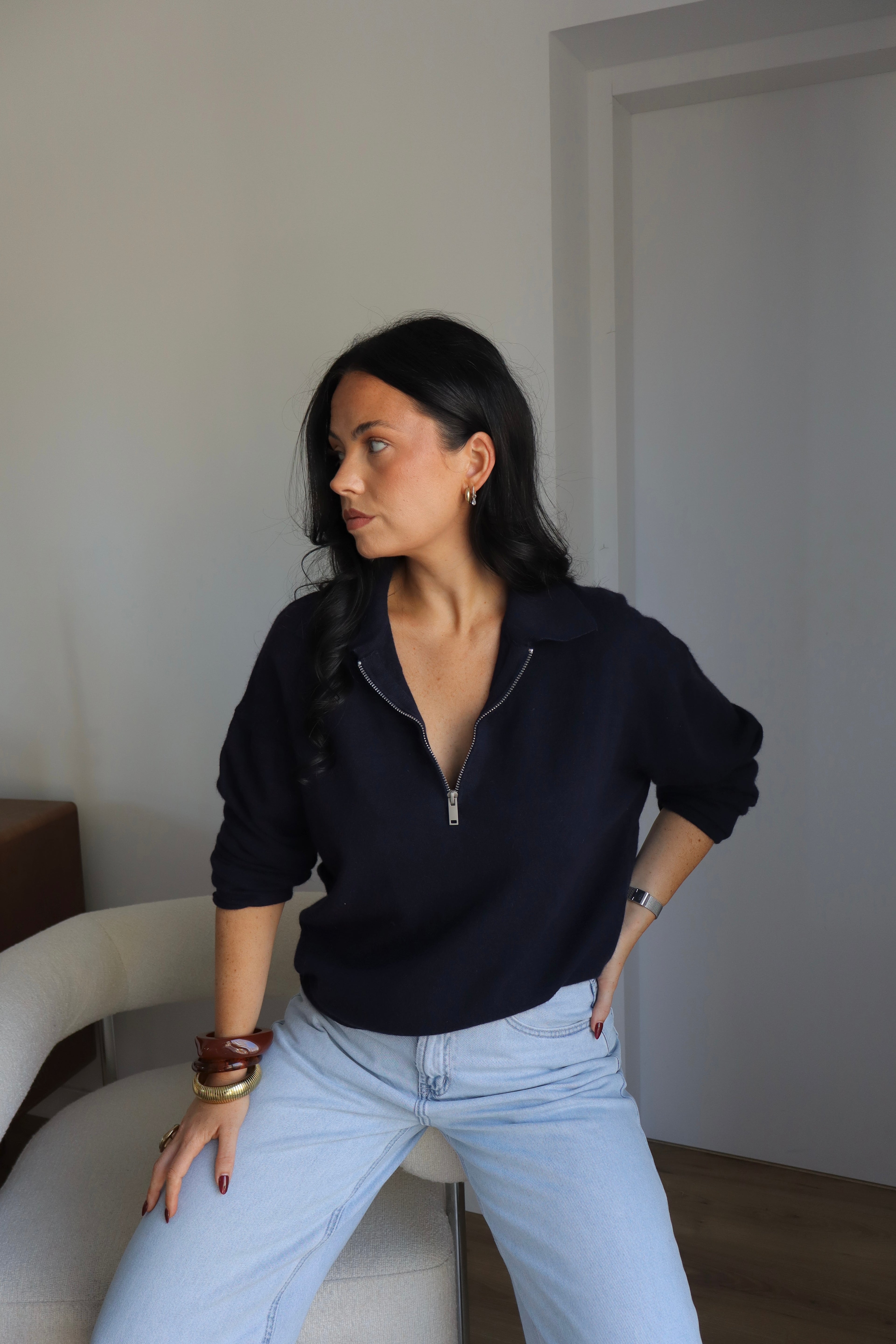 PULL ZIPPÉ GAB MARINE