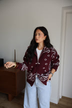 GILET BANDANA BORDEAUX