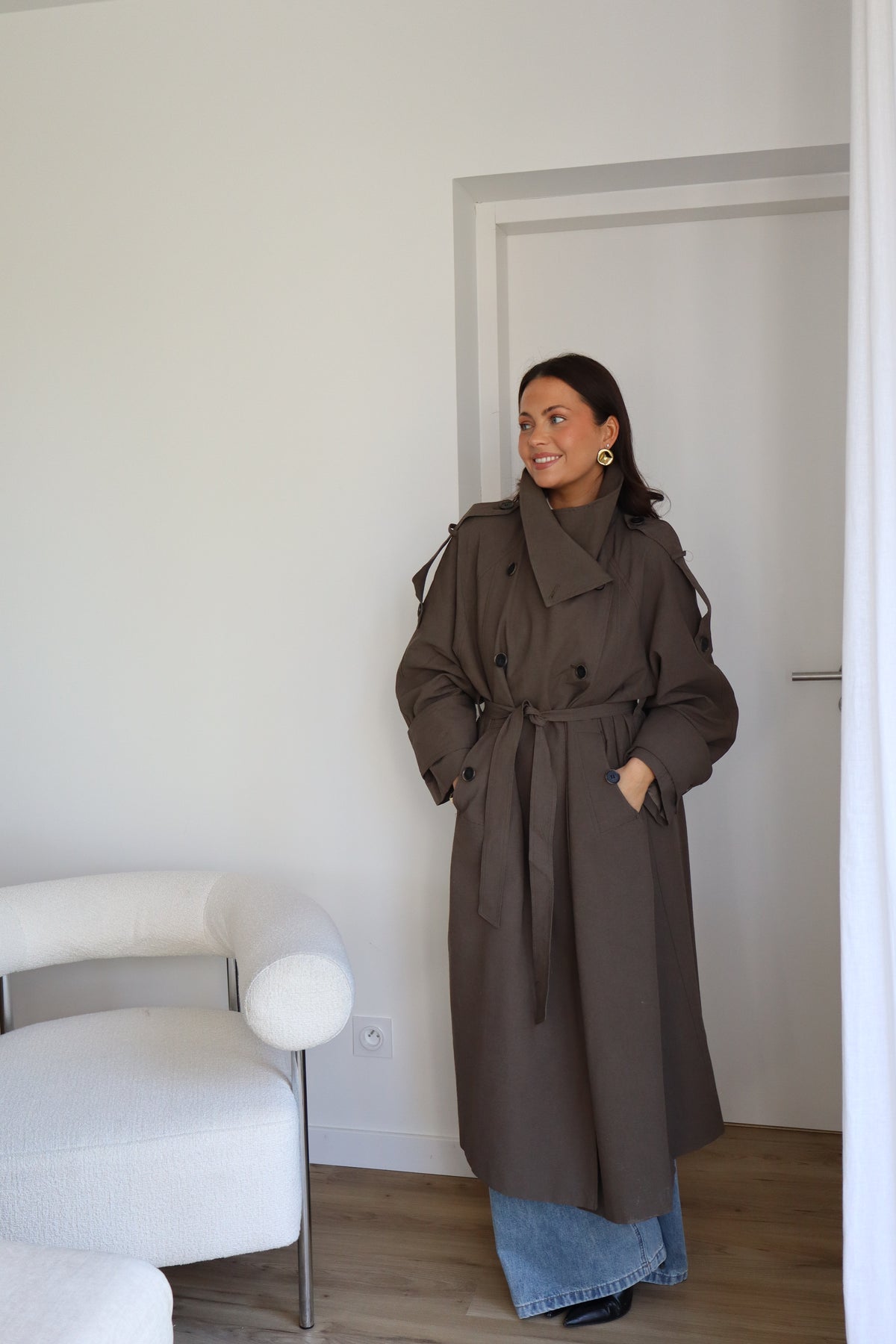 TRENCH LONG KAKI BASILE