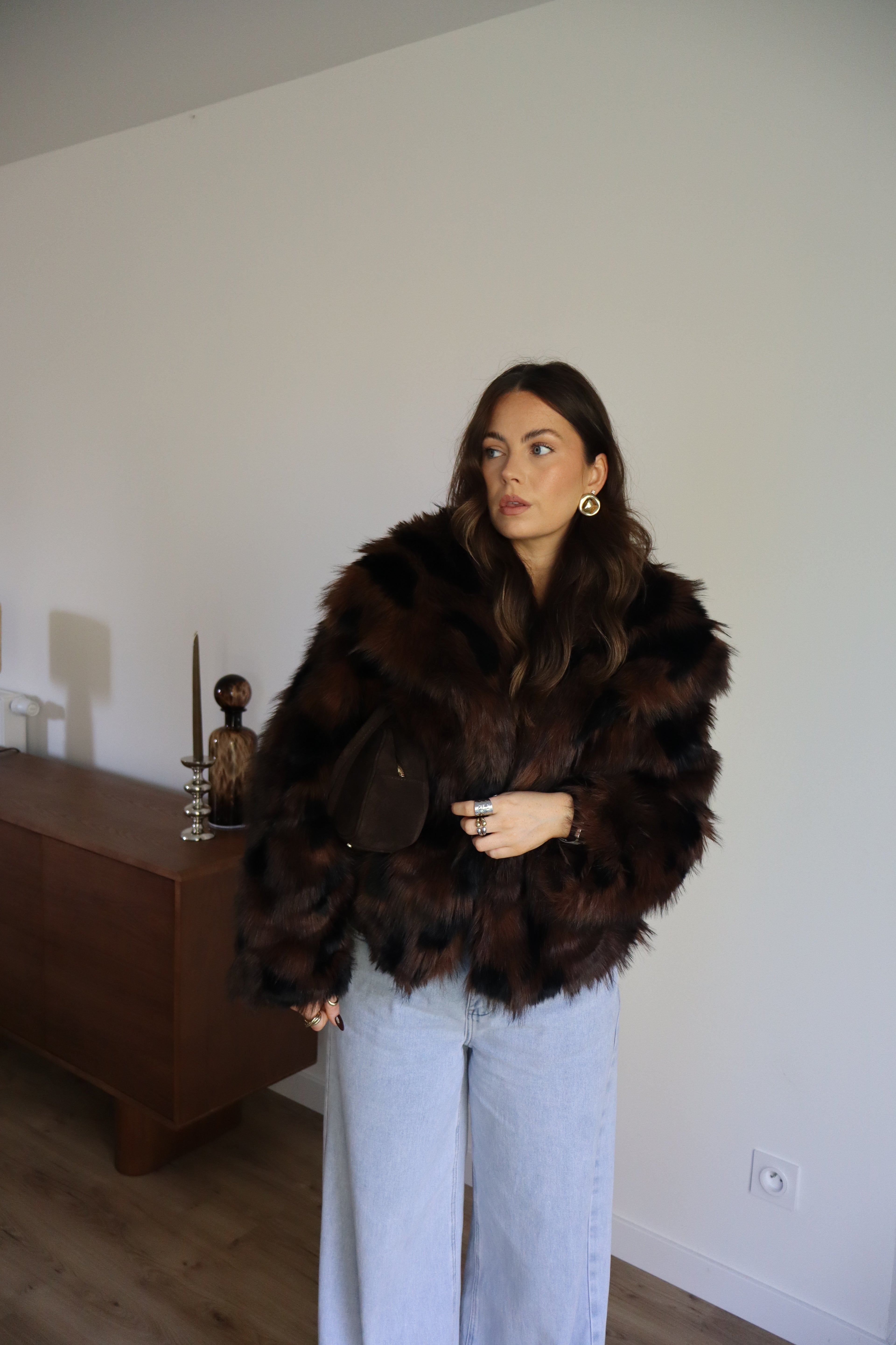FOURRURE MILA MARRON