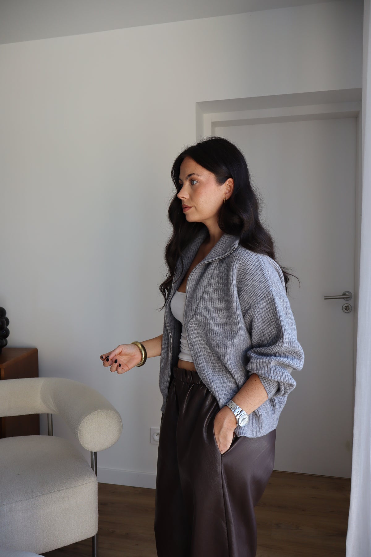 GILET NELIA GRIS