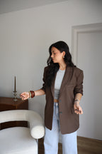 BLAZER MARRON CLAIR BLANDINE