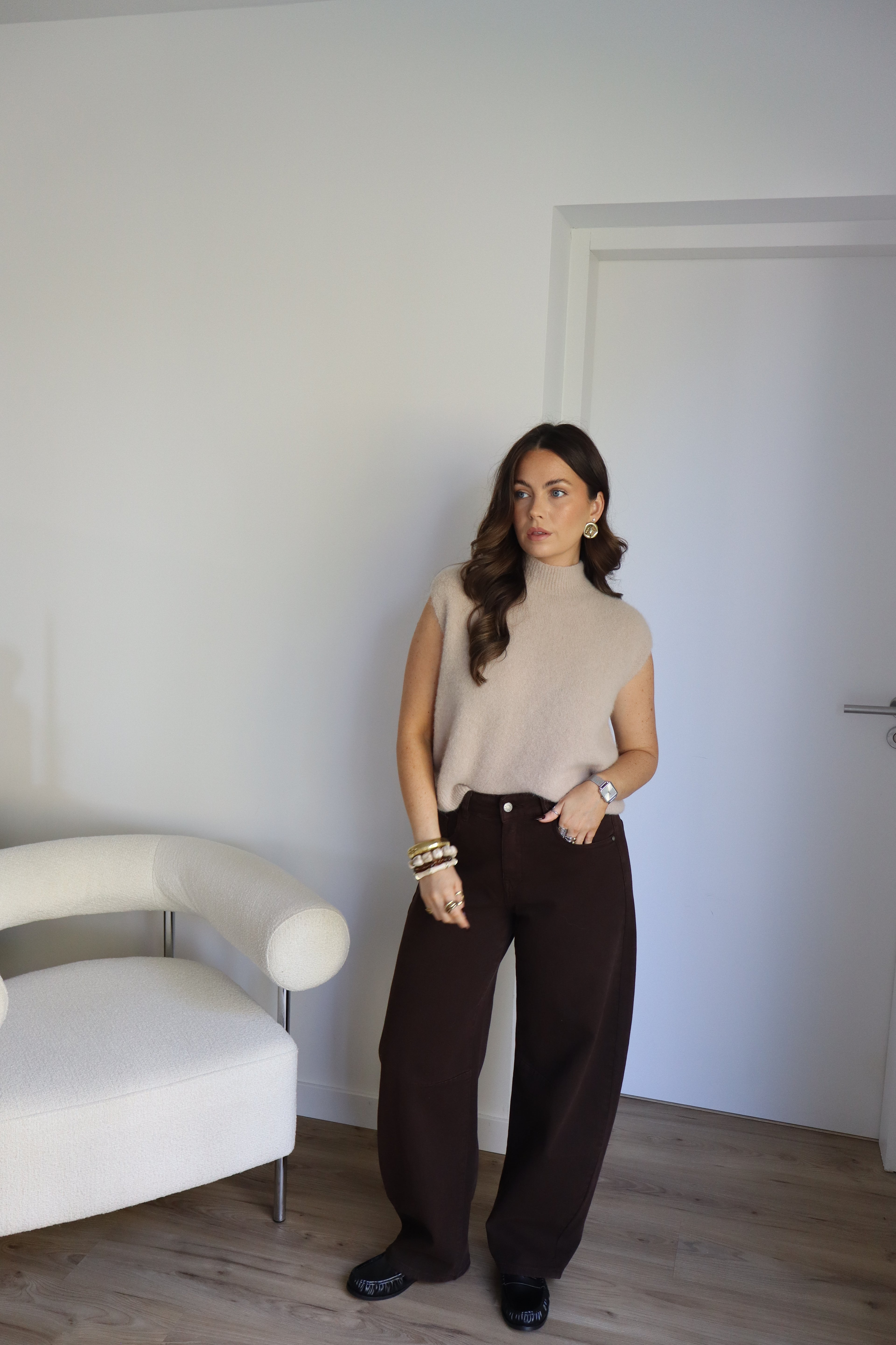PULL BEIGE NINON