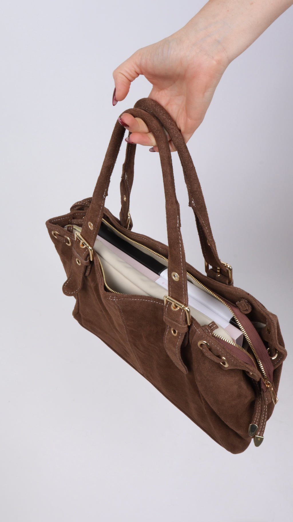 SAC SUEDE LISA COGNAC