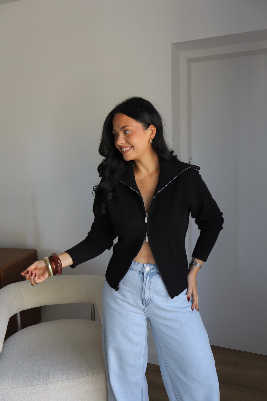 GILET ZIPPÉ SOLEA NOIR