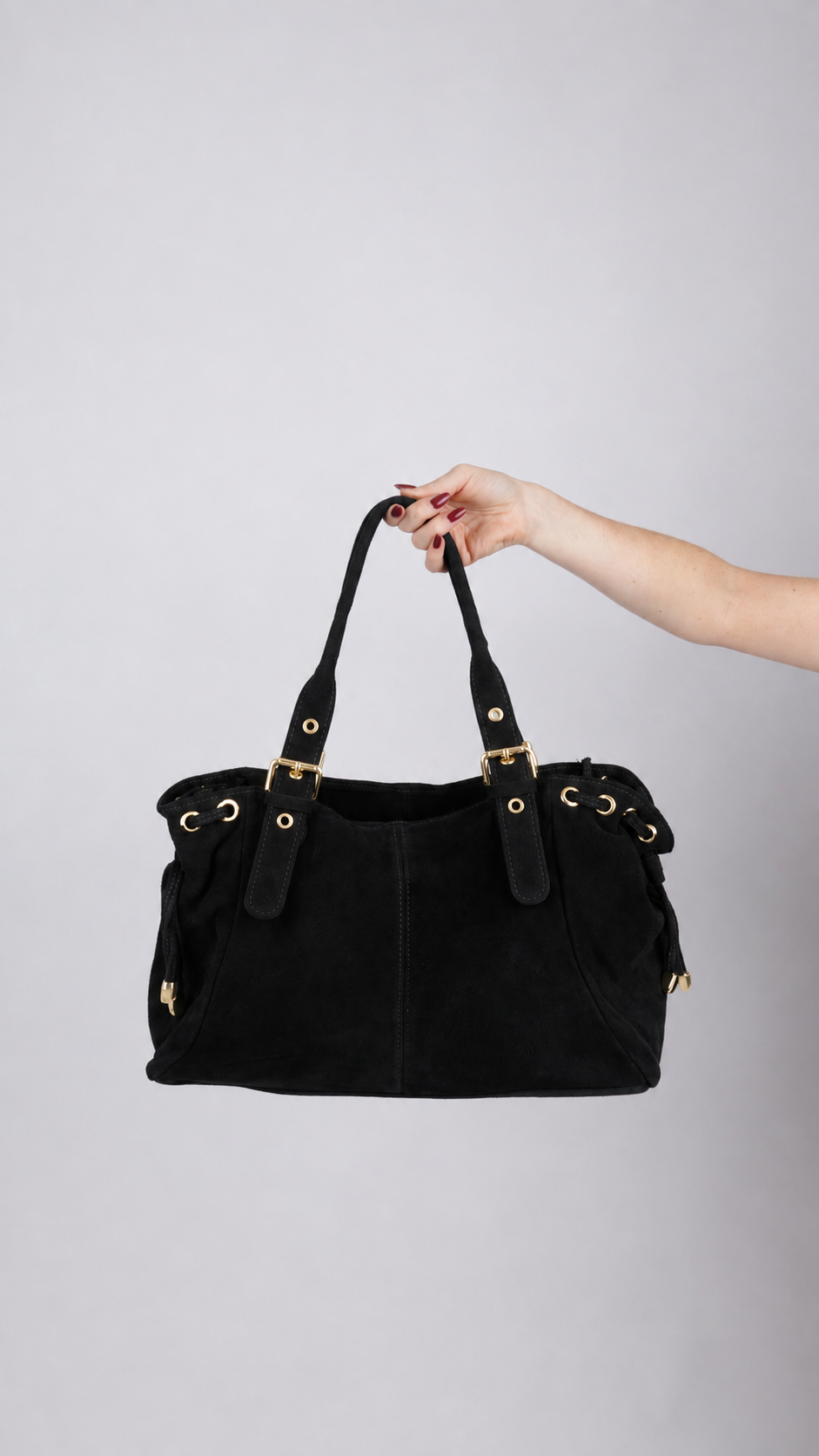 SAC SUEDE LISA NOIR