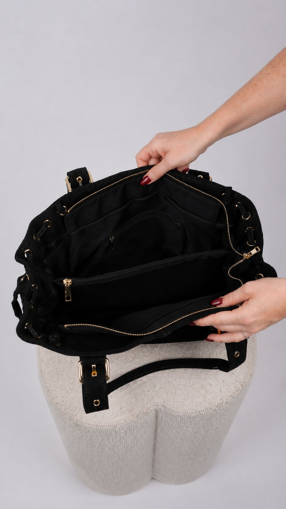 SAC SUEDE LISA NOIR